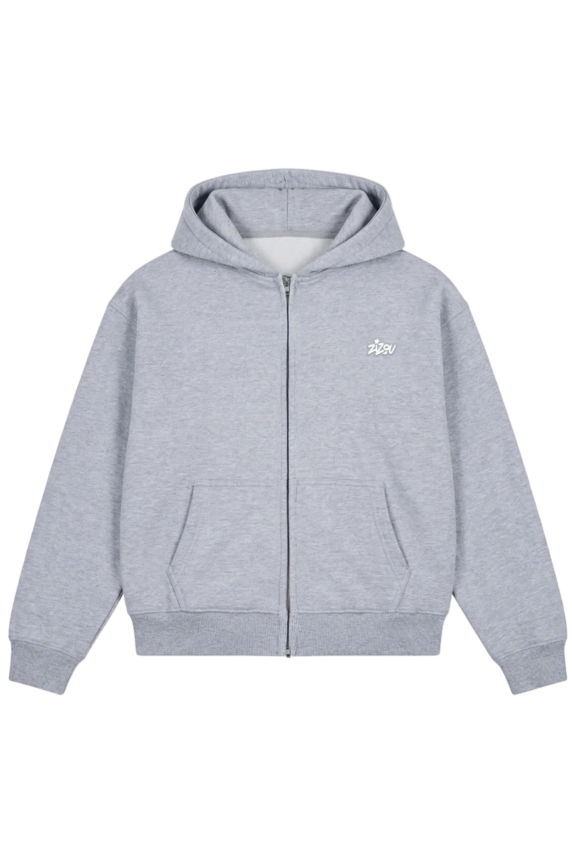 Basic Zip Grey Melange