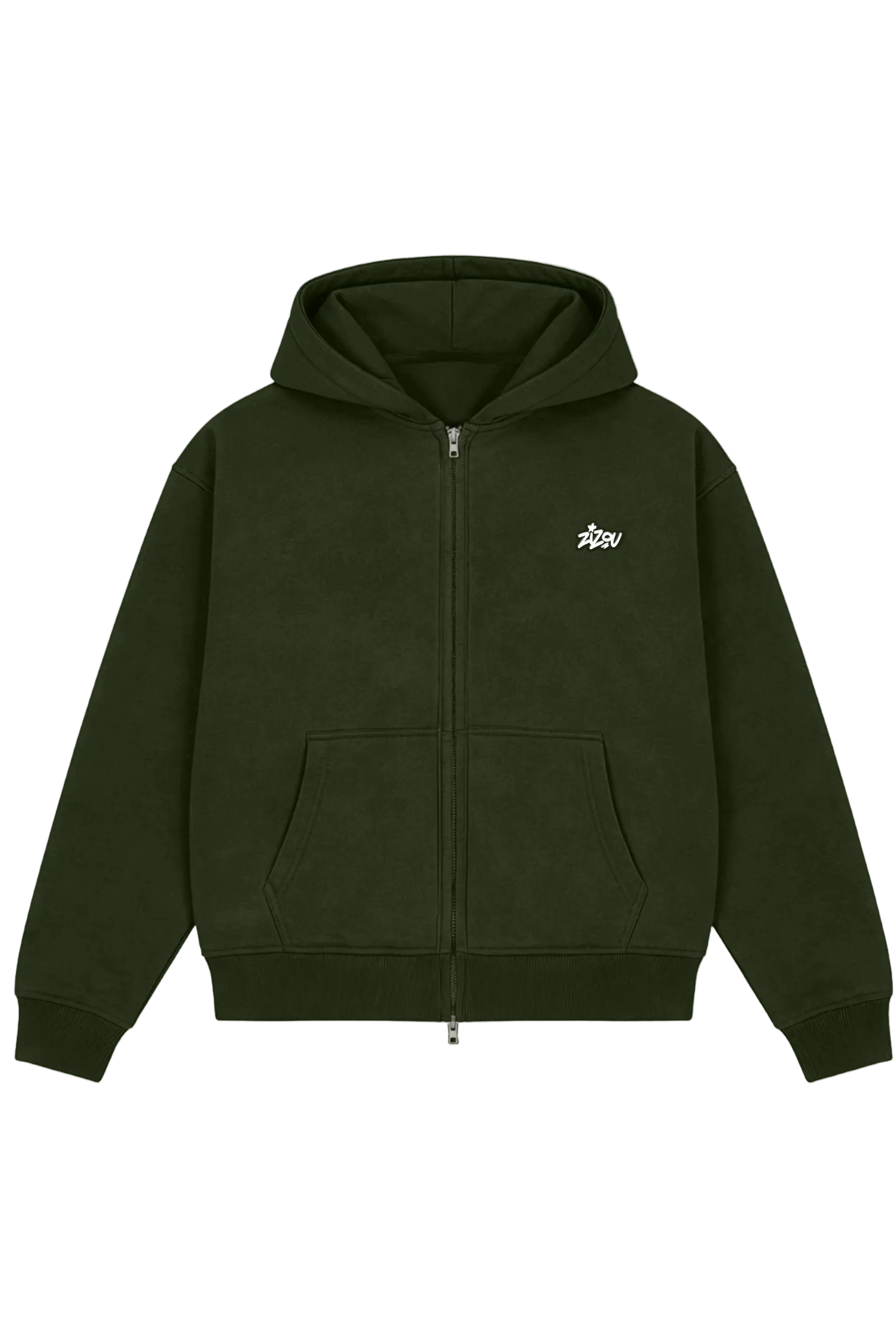 Basic Zip Olive Green