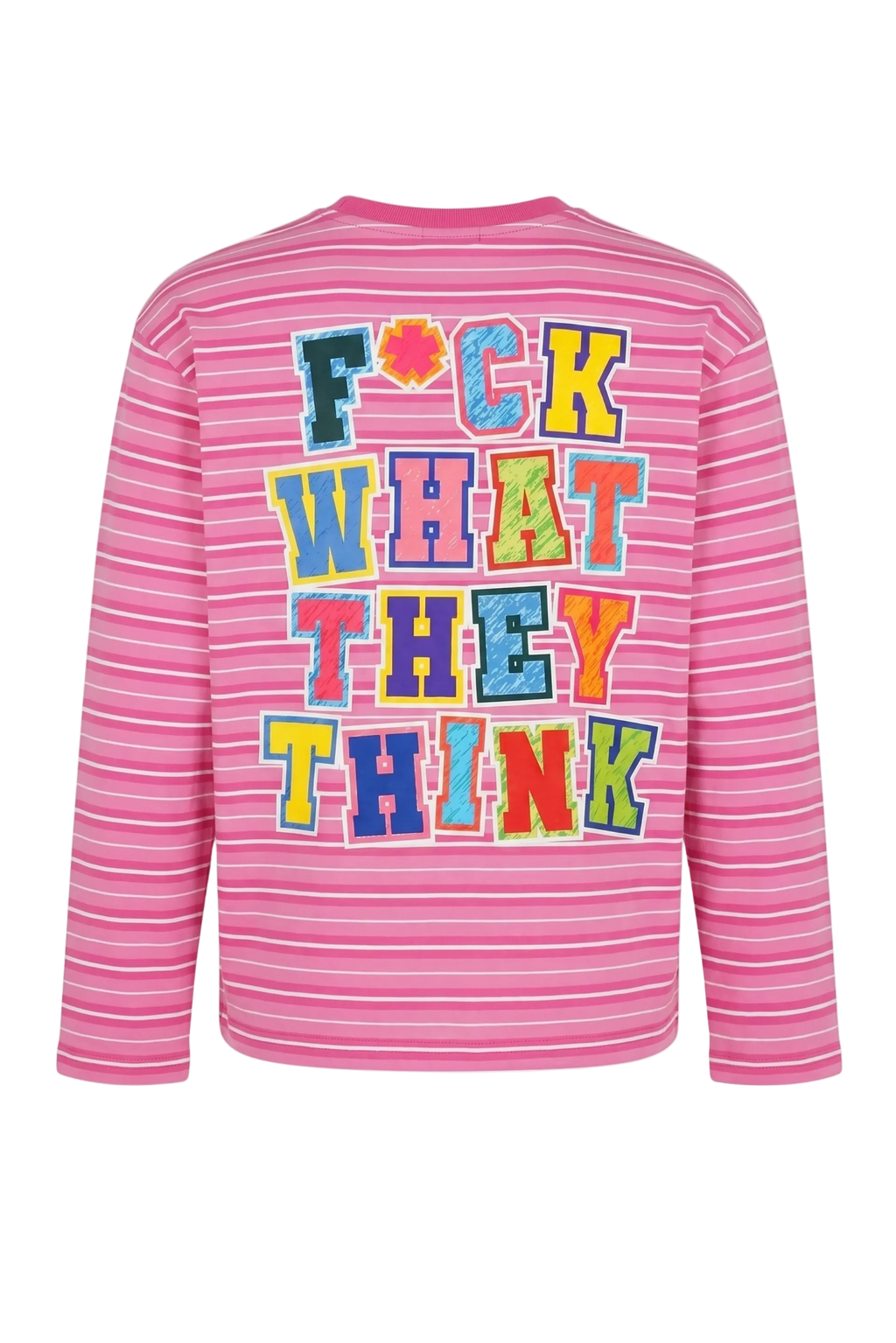 PINK STRIPED LONGSLEEVE (FWTT BACKPRINT)